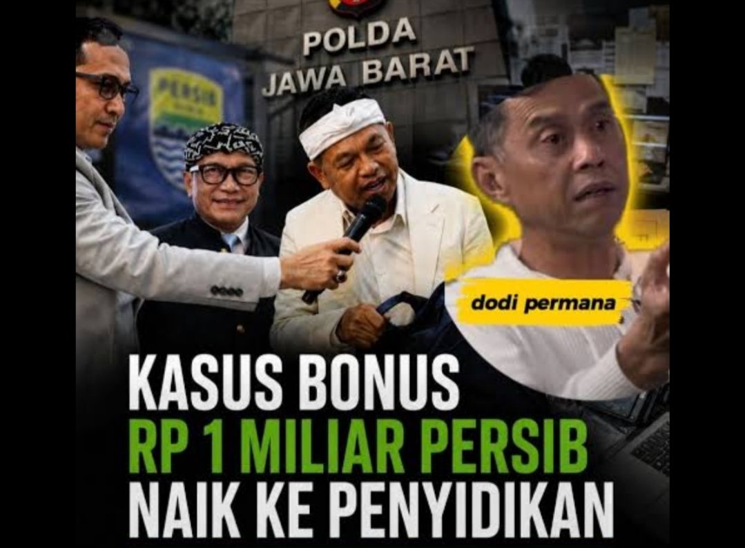 Kasus Dugaan Penyebaran Informasi Bonus Rp1 Miliar untuk Persib Masuk Tahap Penyidikan