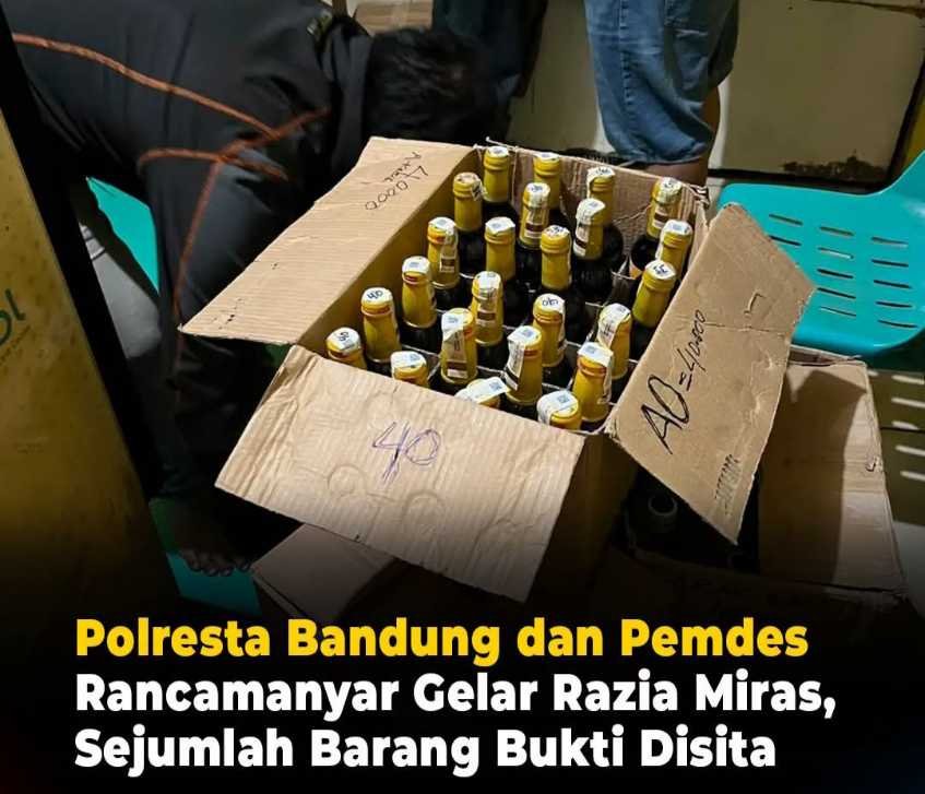 Pemdes Rancamanyar Bersama Polresta Bandung Razia Mihol