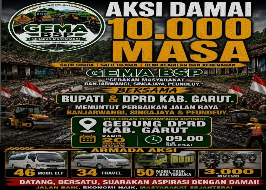 GEMA BSP Tiga Kecamatan, Ancam Kepung Kantor Bupati Garut dan DPRD